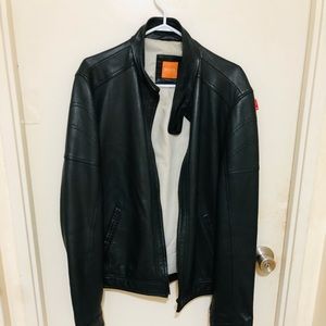 A used Hugo boss leather jacket